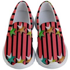 Star Christmas Greeting Kids  Lightweight Slip Ons by HermanTelo