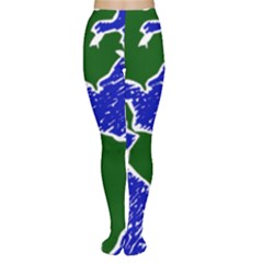 Globe Drawing Earth Ocean Tights