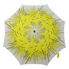 Smilie Sun Emoticon Yellow Cheeky Hook Handle Umbrellas (large)