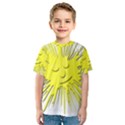 Smilie Sun Emoticon Yellow Cheeky Kids  Sport Mesh Tee View1