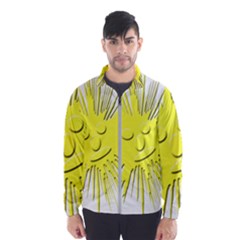 Smilie Sun Emoticon Yellow Cheeky Men s Windbreaker