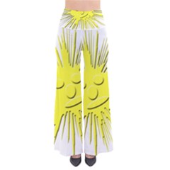 Smilie Sun Emoticon Yellow Cheeky So Vintage Palazzo Pants