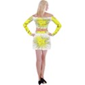 Smilie Sun Emoticon Yellow Cheeky Off Shoulder Top with Mini Skirt Set View2