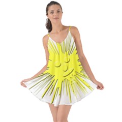 Smilie Sun Emoticon Yellow Cheeky Love The Sun Cover Up