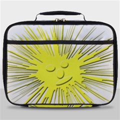 Smilie Sun Emoticon Yellow Cheeky Full Print Lunch Bag