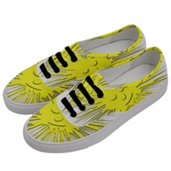 Smilie Sun Emoticon Yellow Cheeky Men s Classic Low Top Sneakers