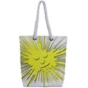 Smilie Sun Emoticon Yellow Cheeky Full Print Rope Handle Tote (Small) View2