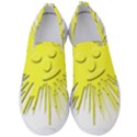 Smilie Sun Emoticon Yellow Cheeky Men s Slip On Sneakers View1