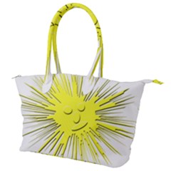 Smilie Sun Emoticon Yellow Cheeky Canvas Shoulder Bag