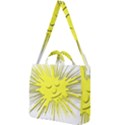 Smilie Sun Emoticon Yellow Cheeky Square Shoulder Tote Bag View1