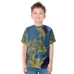 Map Geography World Kids  Cotton Tee