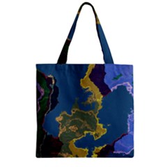 Map Geography World Zipper Grocery Tote Bag