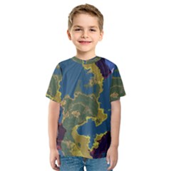 Map Geography World Kids  Sport Mesh Tee