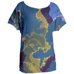 Map Geography World Women s Oversized Tee