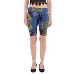 Map Geography World Yoga Cropped Leggings