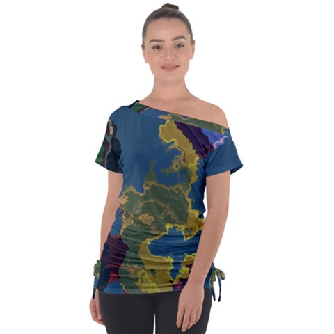 Map Geography World Tie-up Tee by HermanTelo