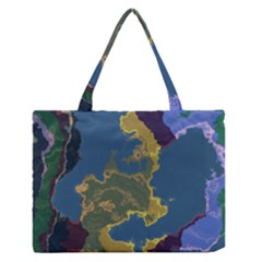 Map Geography World Zipper Medium Tote Bag