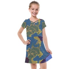 Map Geography World Kids  Cross Web Dress