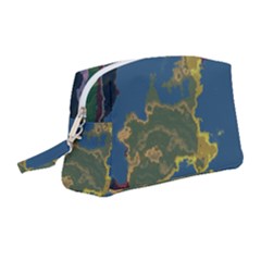 Map Geography World Wristlet Pouch Bag (medium)