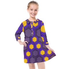 Communication Network Digital Kids  Quarter Sleeve Shirt Dress