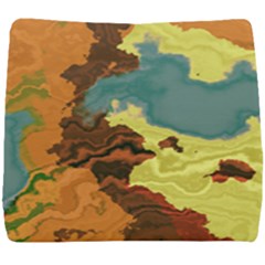 Map Geography World Yellow Seat Cushion