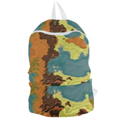 Map Geography World Yellow Foldable Lightweight Backpack