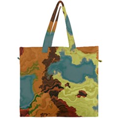 Map Geography World Yellow Canvas Travel Bag