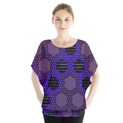 Networking Communication Technology Batwing Chiffon Blouse