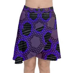 Networking Communication Technology Chiffon Wrap Front Skirt