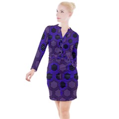 Networking Communication Technology Button Long Sleeve Dress by HermanTelo