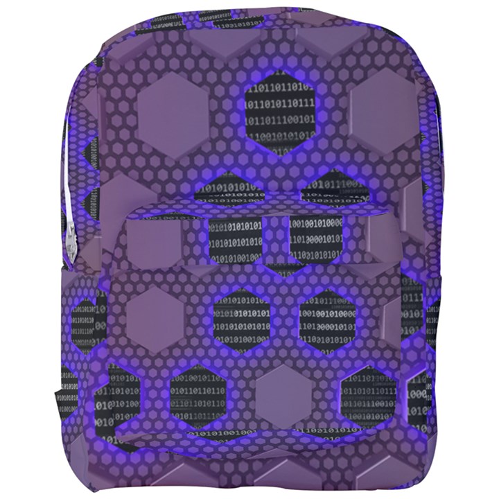 Networking Communication Technology Full Print Backpack