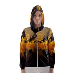 Sunset Reflection Birds Clouds Sky Women s Hooded Windbreaker