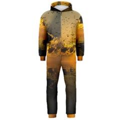 Sunset Reflection Birds Clouds Sky Hooded Jumpsuit (men) 