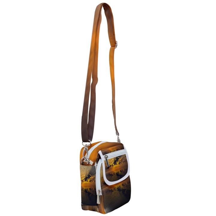 Sunset Reflection Birds Clouds Sky Shoulder Strap Belt Bag