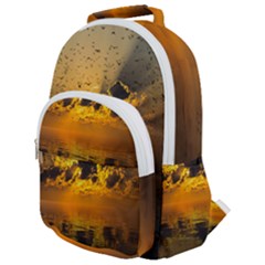 Sunset Reflection Birds Clouds Sky Rounded Multi Pocket Backpack