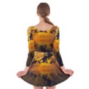 Sunset Reflection Birds Clouds Sky Long Sleeve Velvet Skater Dress View2