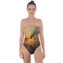 Sunset Reflection Birds Clouds Sky Tie Back One Piece Swimsuit View1