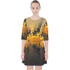 Sunset Reflection Birds Clouds Sky Pocket Dress