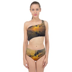 Sunset Reflection Birds Clouds Sky Spliced Up Two Piece Swimsuit