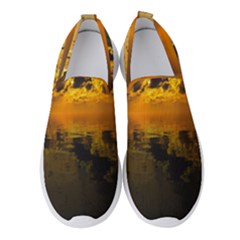 Sunset Reflection Birds Clouds Sky Women s Slip On Sneakers by HermanTelo