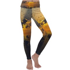 Sunset Reflection Birds Clouds Sky Kids  Lightweight Velour Classic Yoga Leggings