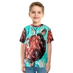 Tortoise Marine Animal Shell Sea Kids  Sport Mesh Tee