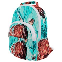 Tortoise Marine Animal Shell Sea Rounded Multi Pocket Backpack