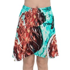 Tortoise Marine Animal Shell Sea Chiffon Wrap Front Skirt by HermanTelo