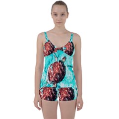 Tortoise Marine Animal Shell Sea Tie Front Two Piece Tankini