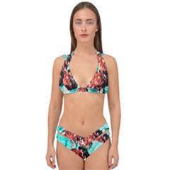 Tortoise Marine Animal Shell Sea Double Strap Halter Bikini Set