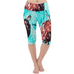 Tortoise Marine Animal Shell Sea Lightweight Velour Cropped Yoga Leggings