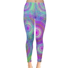 Circle Colorful Pattern Background Leggings  by HermanTelo