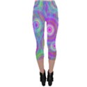 Circle Colorful Pattern Background Capri Leggings  View2