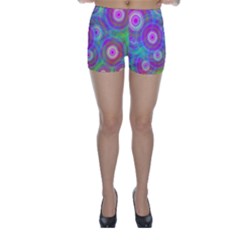 Circle Colorful Pattern Background Skinny Shorts by HermanTelo